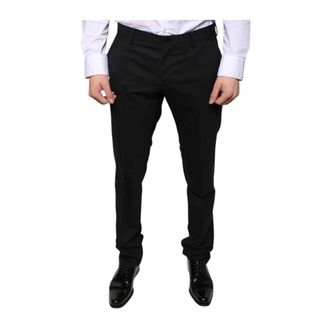 Dolce & Gabbana Broeken, Heren, Zwart, M, Wol, Klassieke Pasvorm Broek