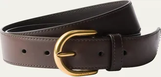 Prada Buckle Calf Leather Belt