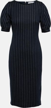 Max Mara Tunica striped cotton-blend midi dress