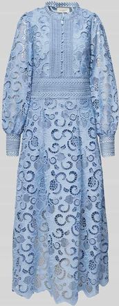 Copenhagen Muse Maxikleid mit Stehkragen Modell LANLY in Hellblau, Gr&ouml;&szlig;e S