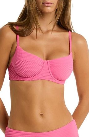 Sea Level Australia Spinnaker Underwire Balconette Bikini Top in Candy at Nordstrom, Size 10 Us