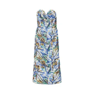 Paco Rabanne Floral sequinned midi dress Woman 38