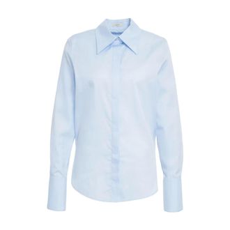Himon's Shirts, female, Blue, Size: M Classic Kent Collar Shirt