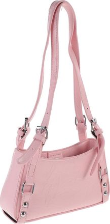Frcolor Vintage PU Shoulder Bag for Women Chic Single-shoulder Messenger Pouch Underarm Handbag for Party Shopping Travel Everyday Use Pink