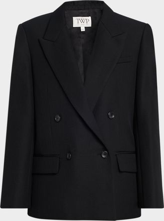 TWP Harper Stretch Wool Double-Breasted Blazer