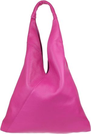 Girly HandBags Womens V Shape Top Handle Bag (Fuchsia)