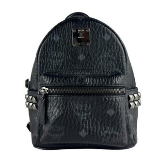 MCM Mcm Black Leather Backpack (Pre-Owned)
