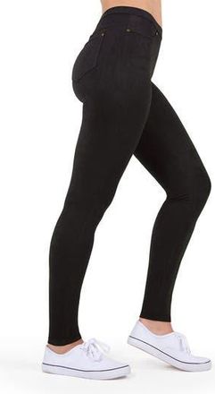 MeMoi Microsuede Leggings in Black at Nordstrom Rack, Size Medium/large