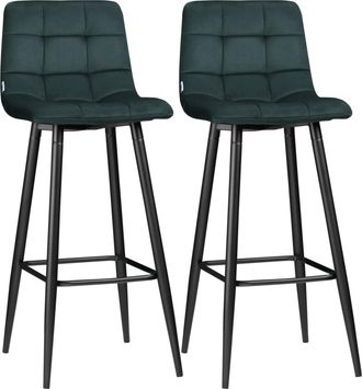 HOMCOM Taburetes de bar 42x55x103 cm verde