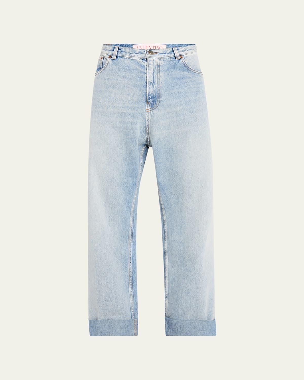 【関税&送料込】Valentino Garavani Straight-Leg Denim Jeans VALENTINO GARAVANI Mid-rise straight-leg jeans | NET-A-PORTER