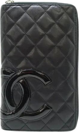 Chanel Pre-owned Wallets, female, Black, Size: ONE SIZE Pre-owned Vintage Long Wallet (bi-fold)