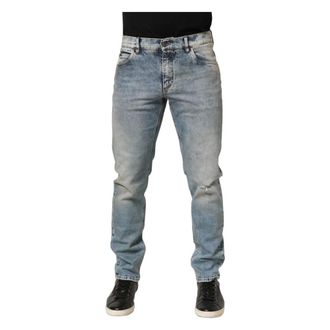 Dolce & Gabbana Slim-fit Jeans, male, Blue, Size: 5XL Straight Jeans