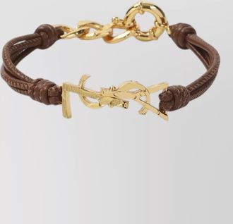 Saint Laurent leather multi-wrap bracelet