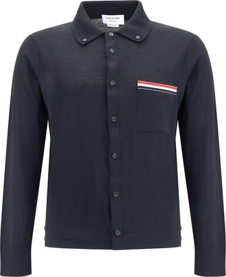 Thom Browne Jersey Stitch Button Down Point Collar L