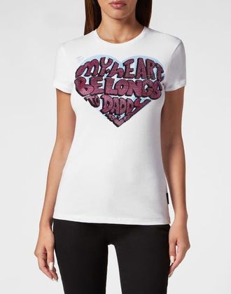 Philipp Plein T-Shirt Sexy Pure With Crystals Women in White at Nordstrom, Size X-Large