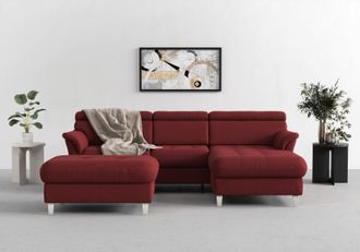 Sit&more Ecksofa »Marano L-Form« inklusive Kopfteilverstellung, wahlweise mit Bettfunktion, Bettkasten