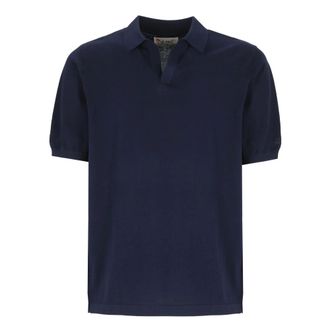 Saint Barth Blue Cotton Polo Shirt with Collar - male - Saint Barth - Polo Shirts - Blue - 2XL - Tops