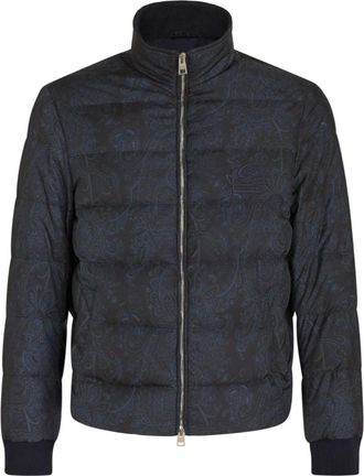 Etro Navy Blue Down Jacket