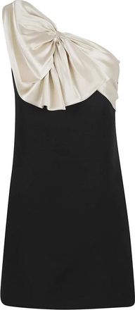 Valentino Garavani Mini Jurk Effen Cr&ecirc;pe Couture - Dames - Korte kleedjes - Zwart - XS - Wol - Kleedjes