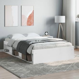 Berkfield Home Bed Frame White 120x190 cm Small Double