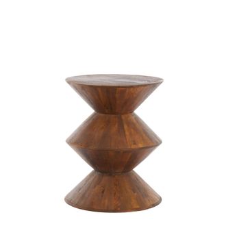 Light & Living Light&living - Mesa Auxiliar Larus Madera De Mango Marr&oacute;n