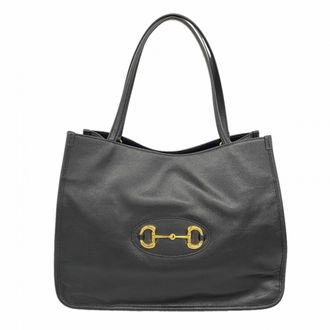 Gucci Black Leather Tote Bag (Pre-Owned)