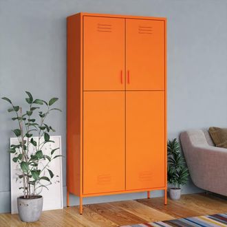 vidaXL Armario De Acero Naranja 90x50x180 Cm Vidaxl
