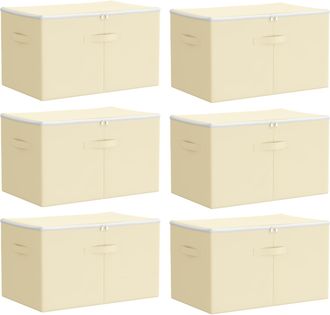 vidaXL Caja De Almacenamiento 6 Uds. Tejido No Tejido 55 X 35 X 32 Cm Vidaxl