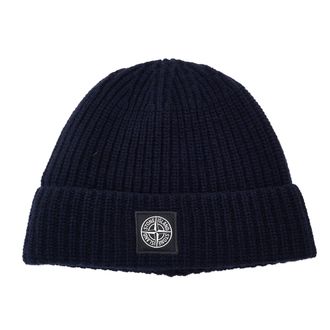 Stone Island Compass Patch Lightweight Wool Beanie Hat