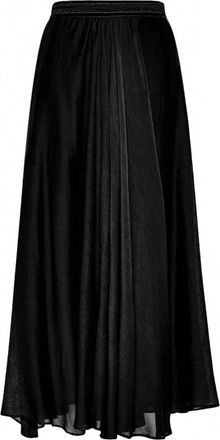 Forte_Forte Womens Voile Long Skirt In Nero