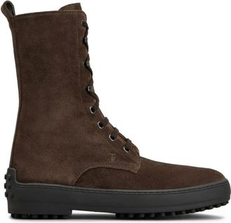 Tod's Schoenen, Heren, Bruin, 37 1/2 EU, Leer, Winter Gommino Enkellaarzen