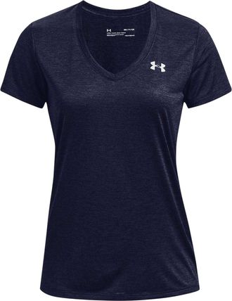 Under Armour T-shirt met gedraaide V-hals en losse pasvorm voor dames (Middernacht marine)