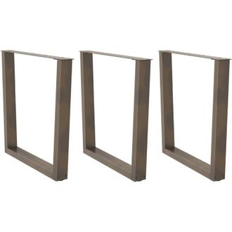 vidaXL Patas Para Mesa De Comedor En Forma De V (3 Unidades, Acero Natural, 80 X 72-73,3 Cm) Vidaxl