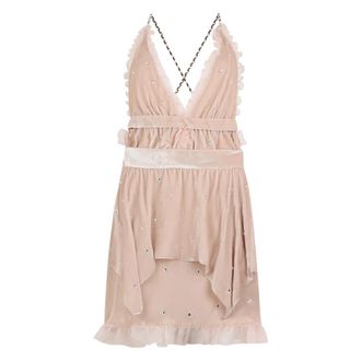 Philosophy di Lorenzo Serafini Zomerse Midi Jurk - Dames - Feestkleedjes - Roze - S - Kleedjes