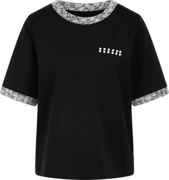Marc Cain T-shirt - Dames - T-shirts - Zwart - 3XL - Katoen - Tops