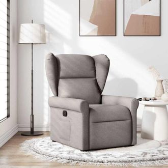 vidaXL Sill&oacute;n Reclinable De Tela Gris Taupe Vidaxl