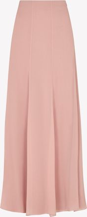 Serena Bute Silk Georgette Full Length Skirt - Liqueur Silk