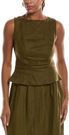 Seraphina Linen-Blend Blouson Vest