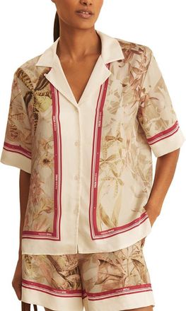 Reiss Santana Floral Stripe Top