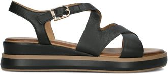 Inuovo Inuovo, Schoenen, Dames, Zwart, 42 EU, Elegante Zwarte Platte Sandalen