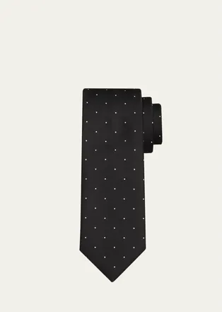 Tom Ford Mens Polka Dot Silk Tie