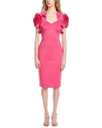 Badgley Mischka Rosette Dress