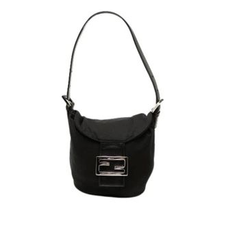 Fendi Pre-owned Nylon Shoulder Bag - Dames - Pre-owned - Zwart - Maat: ONE Size Nylon