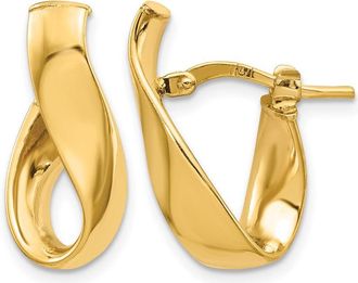 Diamond2Deal 14K Gold 5mm High Polished Round Hoop Earrings