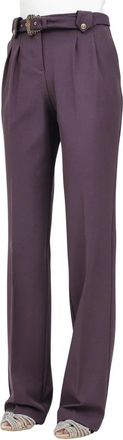 Versace Jeans Couture Viscose Elastane Trousers - Red
