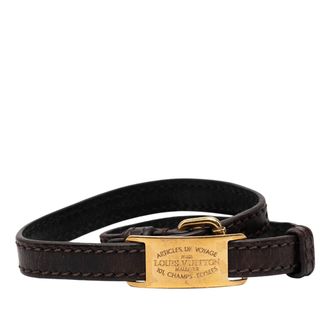 Louis Vuitton Tweedehands Leren Reisartikelen Sign It Armband