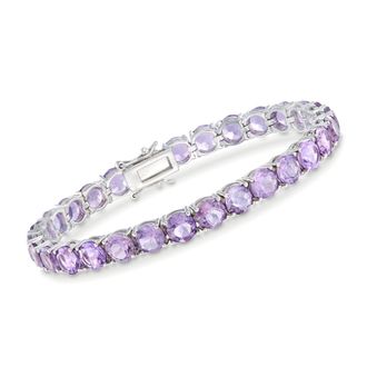 Ross-Simons Amethyst Tennis Bracelet in Sterling Silver