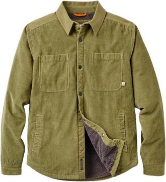 Passenger Kodiak 3.0 Sherpa Lined Cord Overshirt Hemd f&uuml;r Herren | oliv