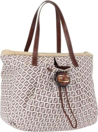 Fendi Pre-owned Tote Bags, female, Multicolor, Size: ONE SIZE Pre-owned Canvas Tote Bag