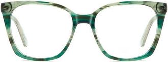 Kate Spade New York taya 52mm square optical glasses in Green at Nordstrom